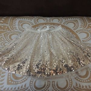Gold sequin ombre skirt